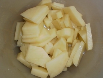Баклажаны с картошкой запеченные