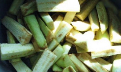 Баклажаны с картошкой запеченные