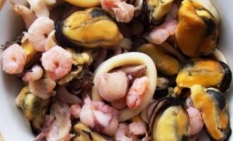 Паста с морепродуктами: Пошаговый рецепт
