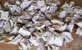 Окрошка мясная на квасе