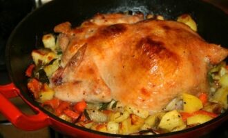 Запеченная курица с овощами: пошаговый рецепт
