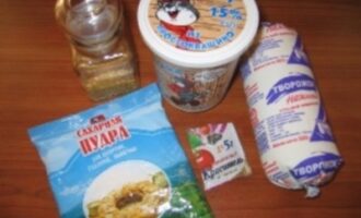 Полосатый творожный десерт