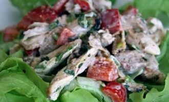 Рецепт салата из болгарского перца и курицы