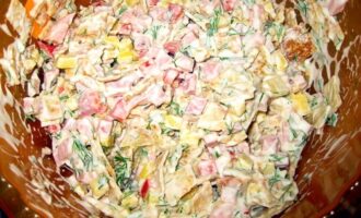 Салат с блинами