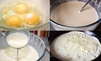 Канапе из блинов на шпажках