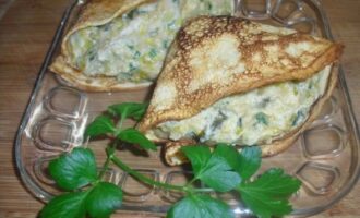Блинчики, фаршированные артишоками