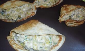 Блинчики, фаршированные артишоками