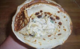 Блинчики, фаршированные артишоками