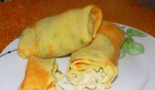 Блины с курицей