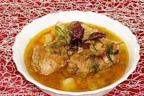 Жаркое из курицы с томатным соусом