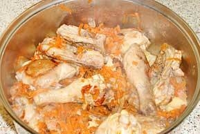 Жаркое из курицы с томатным соусом