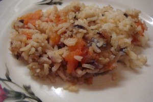 Рыба с рисом в духовке