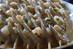 Креветки гриль в чесночном соусе