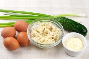 Салат с мясом криля