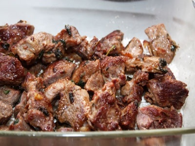 Запеченная баранина с рисом