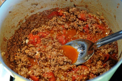 Ригатони макароны с фаршем