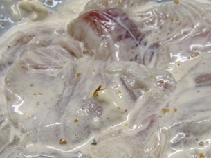 Шашлык из говядины в майонезе