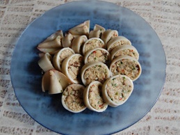 Фаршированные кальмары с грибами и рисом