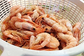 Салат с апельсином и креветками