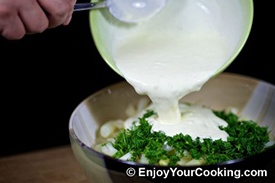Салат из спаржи с майонезом и грибами