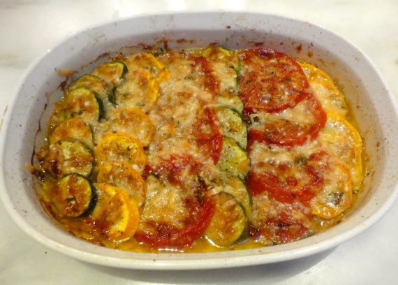Овощи в духовке под сыром