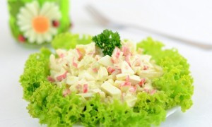 Мимоза с кальмарами
