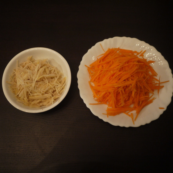 Салат с имбирем и морковью