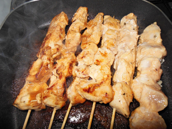 Шашлычки из куриного филе