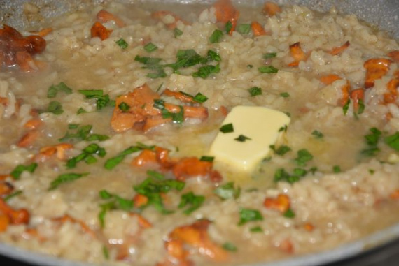 Ризотто с лисичками