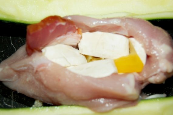 Лодочки из куриного филе