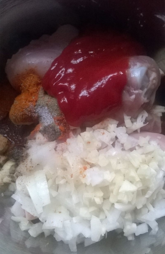 Куриные ножки с вишней