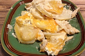 Слоеная картошка с курицей