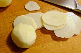 Слоеная картошка с курицей