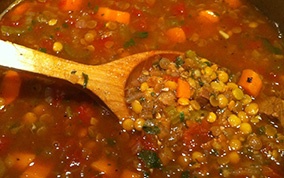 Суп из чечевицы с мясом