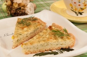 Пирог с творогом и сыром