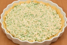 Пирог с творогом и сыром