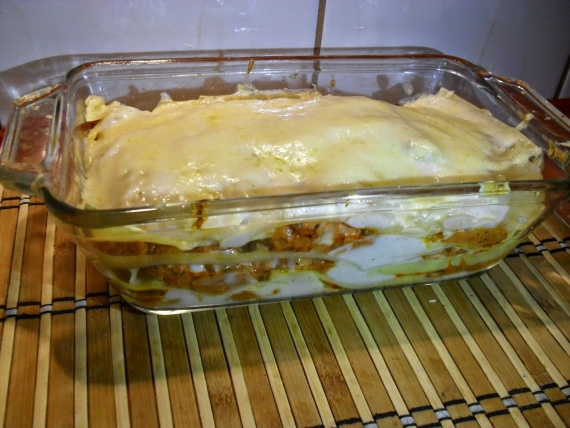 Лазанья с куриным фаршем