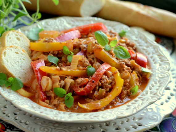 Фарш с овощами