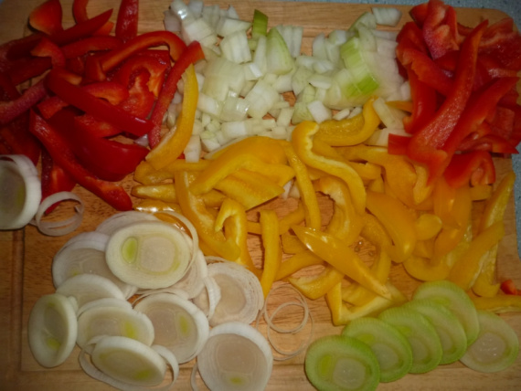 Фарш с овощами