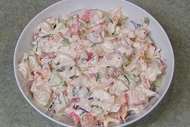 Салат из крабов и огурцов