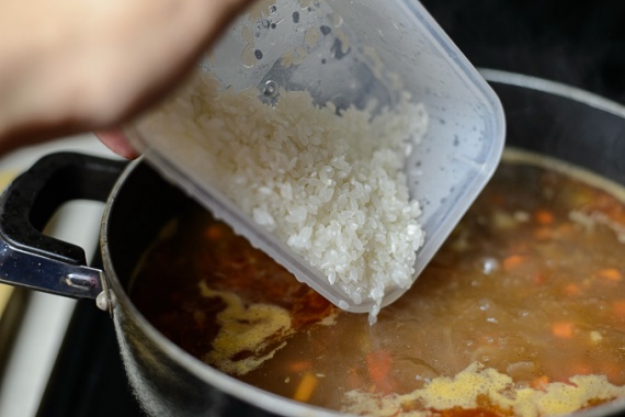 Суп с говядиной и рисом