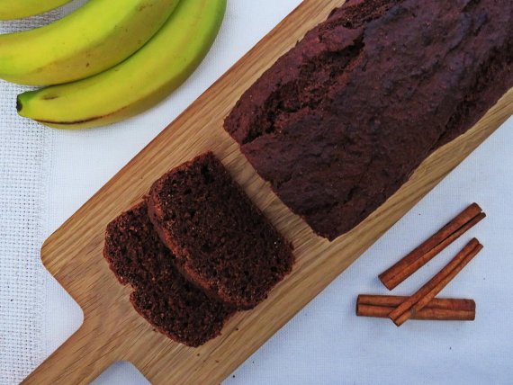 Банановый хлеб с какао
