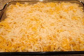 Картошка с мясом и сыром