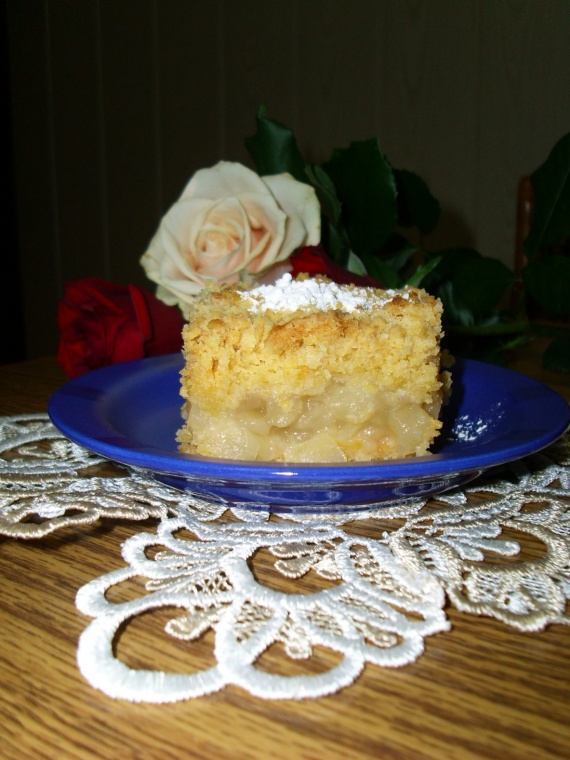 Насыпной пирог с яблоками