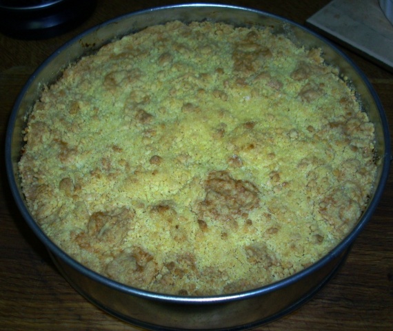 Насыпной пирог с яблоками