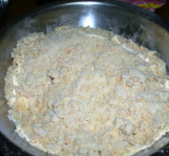 Насыпной пирог с яблоками