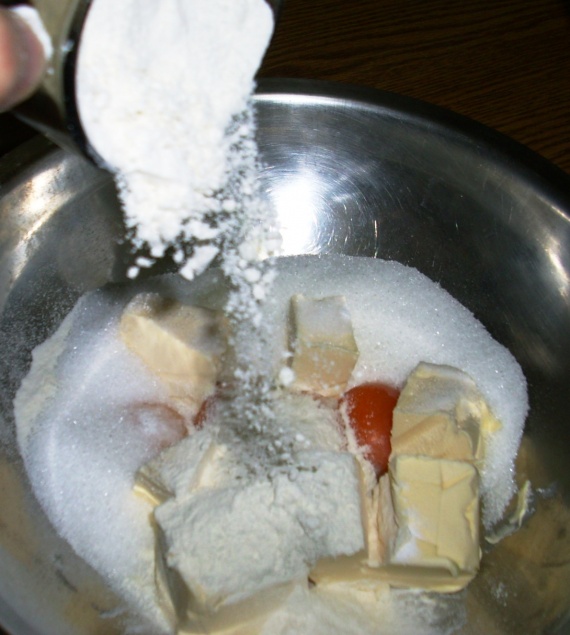 Насыпной пирог с яблоками
