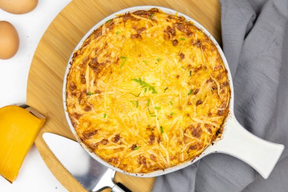 Запеченный омлет с грибами