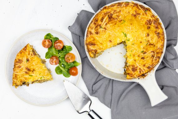 Запеченный омлет с грибами