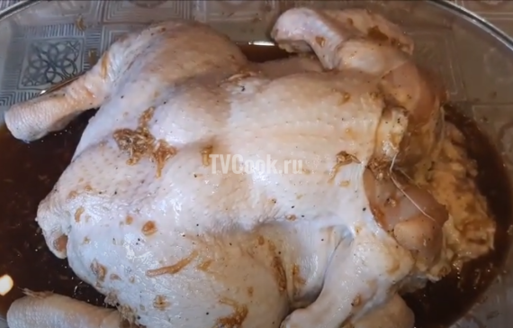 Курица в имбирно-соевом маринаде в духовке